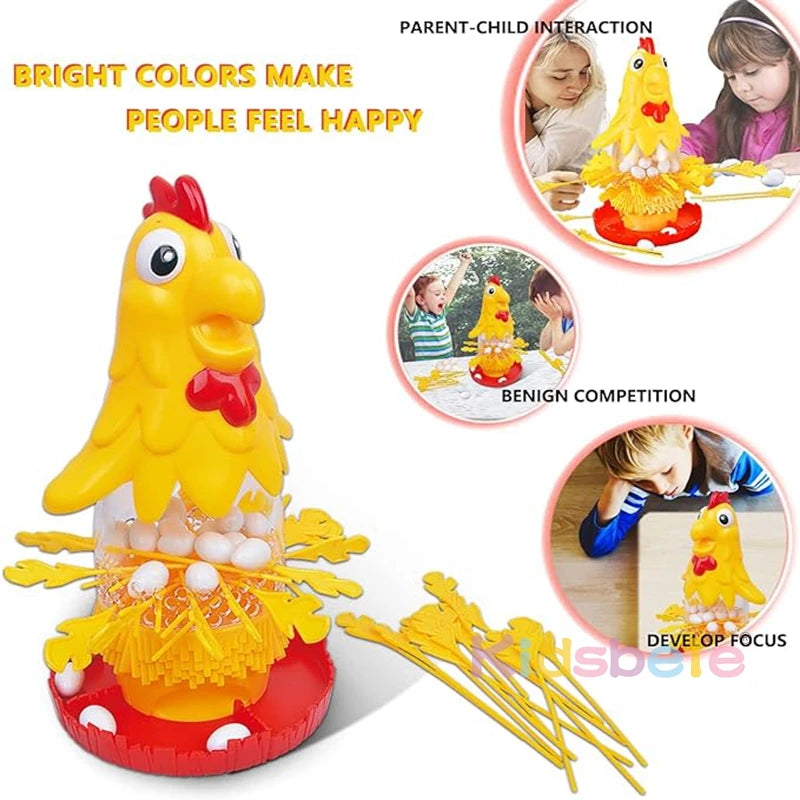 Chicken Eggs Chicken Feather Game Hen Laying Eggs Educational Toys Desktop Toy