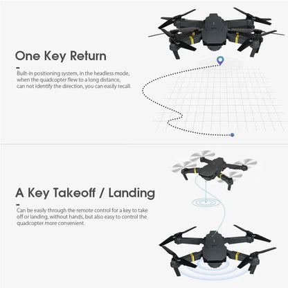 Drone Eachine E58 WIFI FPV avec caméra grand angle HD 1080P/720P Mode de maintien en hauteur Bras pliable 4 axes RC X Pro RTF Quadcopter