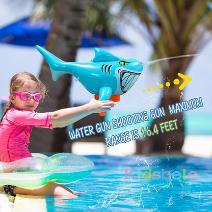 Pistolet à eau SharkWater pour enfants, super pistolet à eau, jouet gonflable à grande capacité et longue portée pour l'été