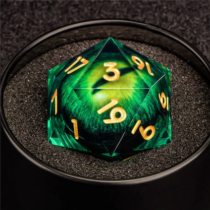 Dados D20 individuales de 33 mm con ojo de observador de KERWELLSI, dados DND D&amp;D de 20 caras para Dungeon and Dragon, dados para juegos de rol, dados D y D