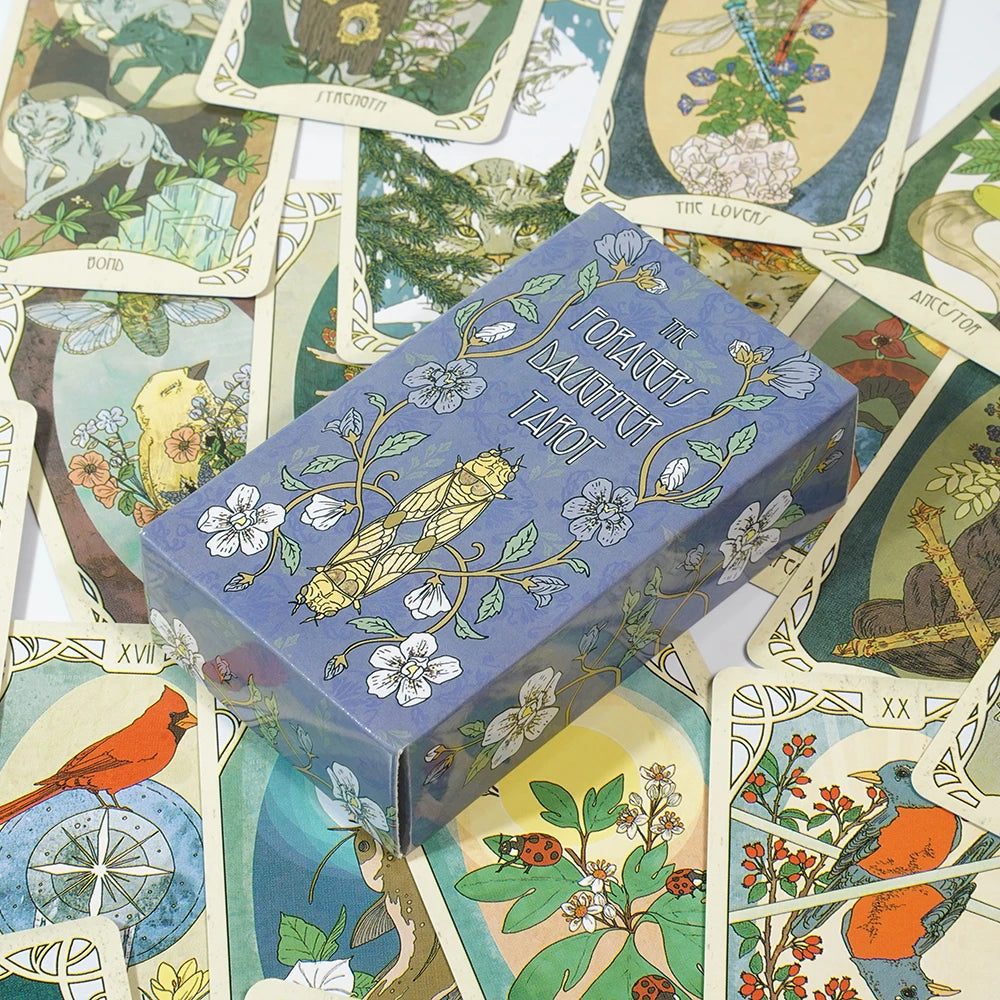 Jeu de tarot divinatoire Forager's Daughter inspiré de la nature et imprégné d'un riche symbolisme 83 cartes Guide sans papier