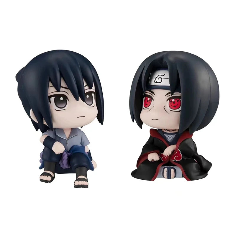 Figura de anime Naruto de 9 cm, figura de acción de Naruto Kakashi, versión Q, figura Kawaii de Sasuke Itachi, decoración de coche, modelo de colección de juguete