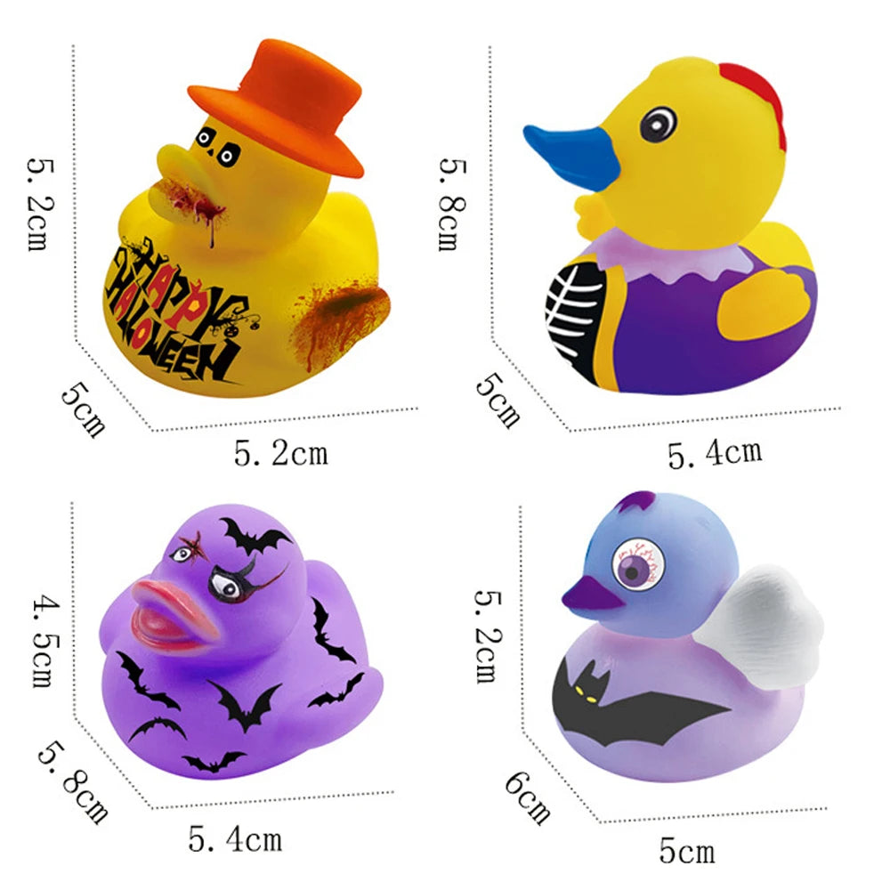 Montessori Toys 10PCS New and Cute Children's Birthday Gifts Baby Bath Items Halloween Rubber Duck Pools Water Fun Hobbies