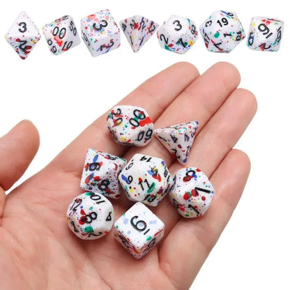 7Pcs/Set for TRPG DND Multi-sided 7-grain Set Dice Board Game Color Bloody Set Dice