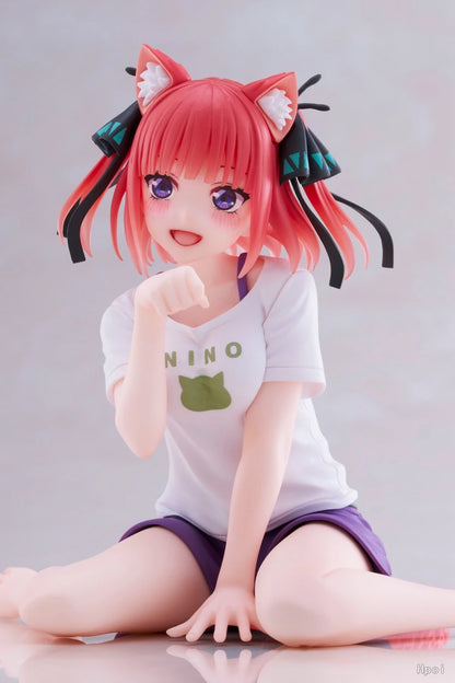 Figurine d'anime The Quintessential Quintuplets de 13 cm, tenue de détente Kawaii Nakano Miku, figurine d'action Nakano Nino Noodle Stopper