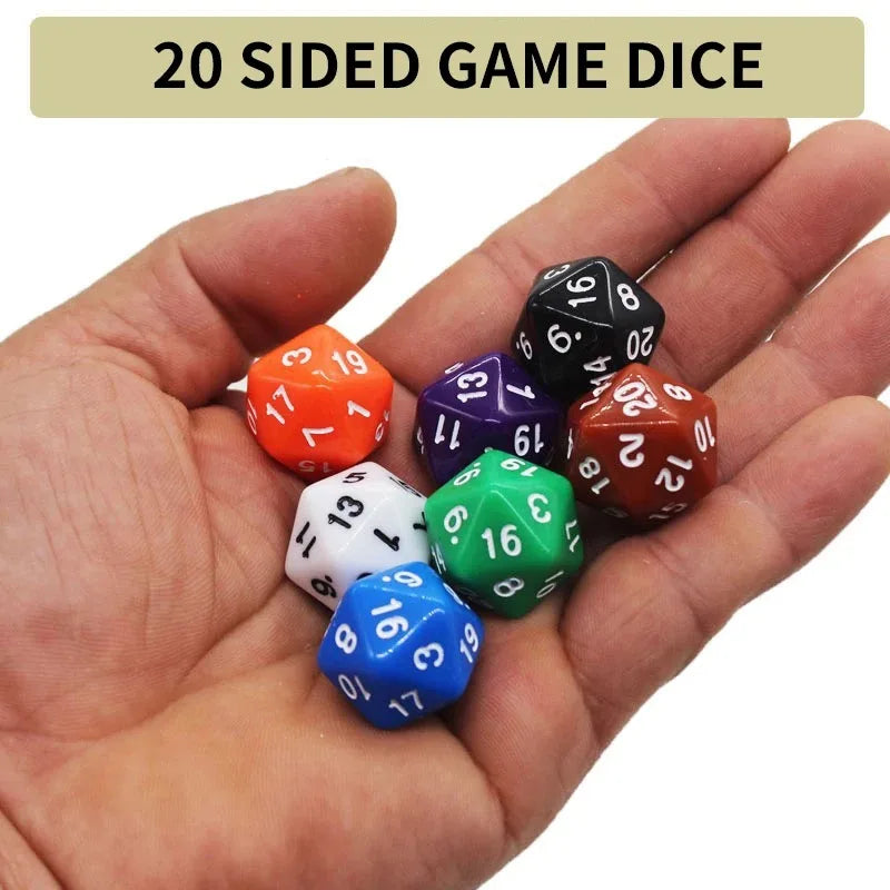 Ensemble de dés RPG polyédriques de 7 pièces aux couleurs opaques D4 D6 D8 D10 D% D12 D20 pour jeux de rôle sur table DND d6 ensemble de dés lot de dés