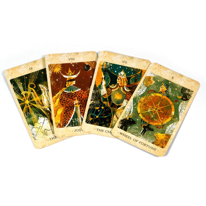 Cartas de adivinación de la visión cósmica del viaje mágico del Tarot del Reino Solar de Kazajistán Creador exclusivo de Tarot independiente