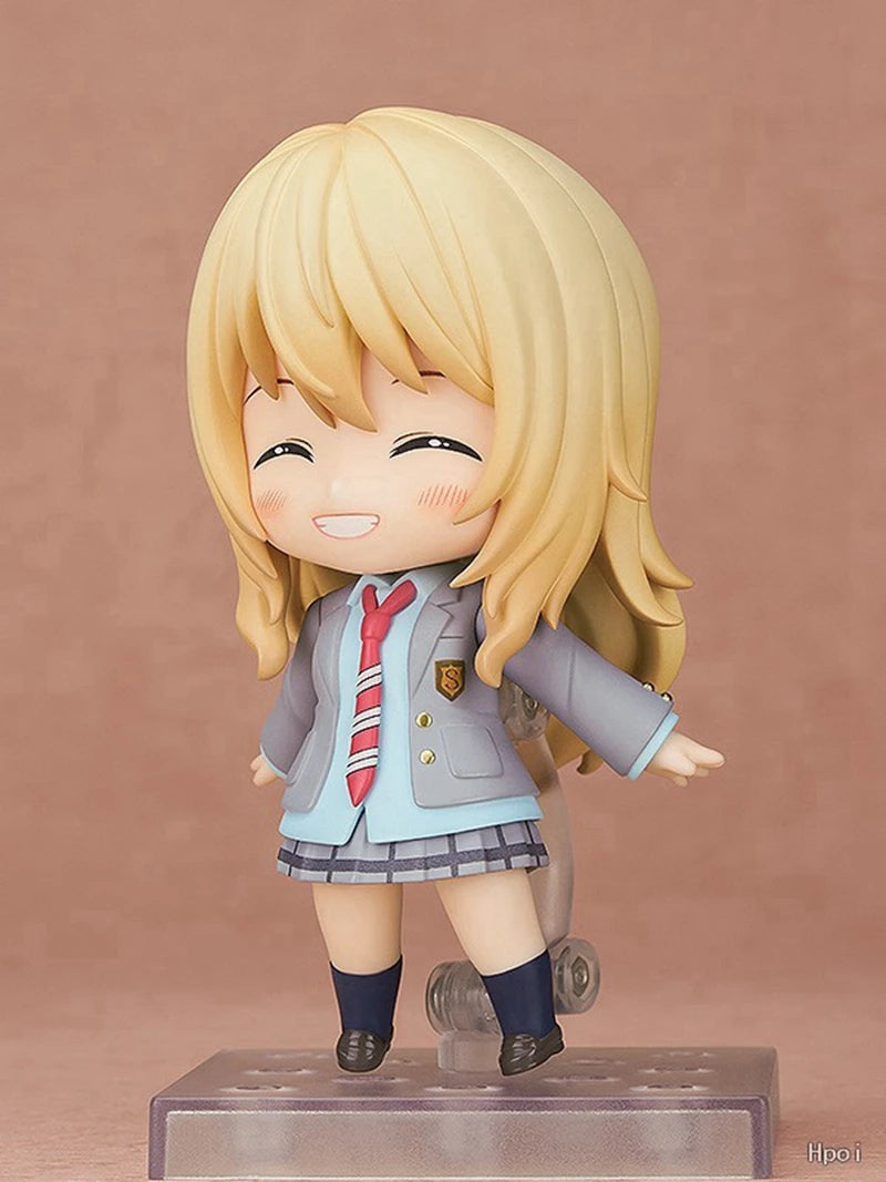 Figurine d'anime Your Lie in April de 10 cm, figurine d'action Miyazono Kawori, violoniste, fille Kawaii, collection, modèle de poupée, jouets