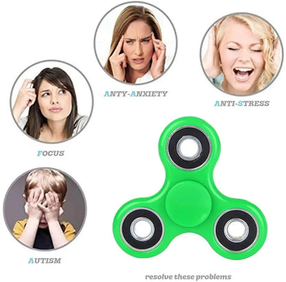 Spinner antiestrés ABS EDC para autismo, TDAH, tri-spinner antiestrés, juguetes divertidos de alta calidad para adultos y niños