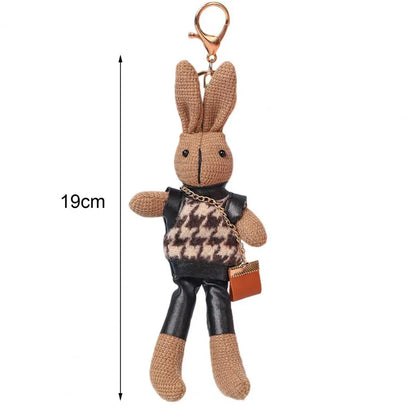 19cm mignon lapin de Pâques en peluche pendentif bébé en peluche jouet porte-clés poupée sac d'école sac à main petit pendentif jouet en peluche