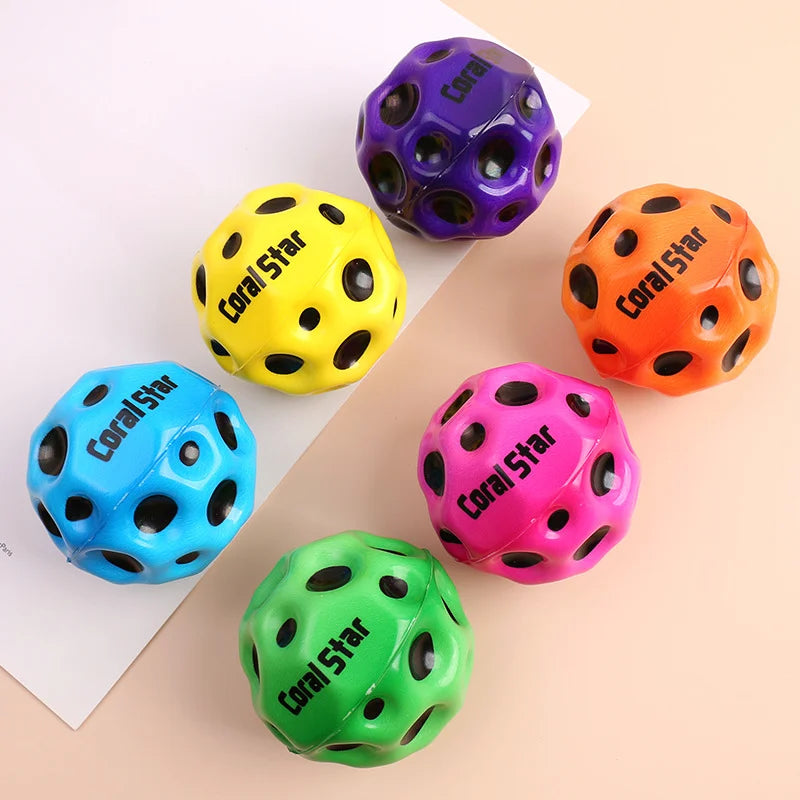 1pc Nouveau Flipper Haut Éclat Haute Bounce Balle Loisirs PU Mousse Balle Étudiants Décompresser Moon Stone Bounce Ball