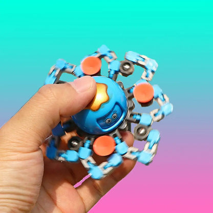 Fidget Spinners transformables que brillan en la oscuridad, juguetes giratorios con punta de dedo, spinner deformado con descompresión, bolsa de regalos, regalos de fiesta