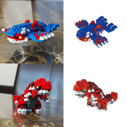 Pokémon Petits Blocs Nanoblock Charizard Kyogre Groudon Rayquaza Modèle Éducation Graphique Jouets pour Enfants Cadeau d'Anniversaire Jouets