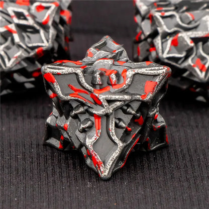 OUKELANWO DND Metal Dice Set D&amp;D, dés de jeu de rôle polyédriques Dungeon et Dragon, dés de jeu RPG D et D D20 D12 D10 D8 D6 D4