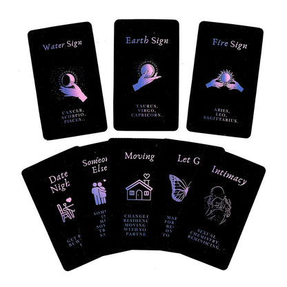 Jeu de tarot Cosmic Insights, cartes de tarot de l'amour pour débutants, prophétie, 12 x 7 cm, 40 cartes, tarot divinatoire dans une boîte