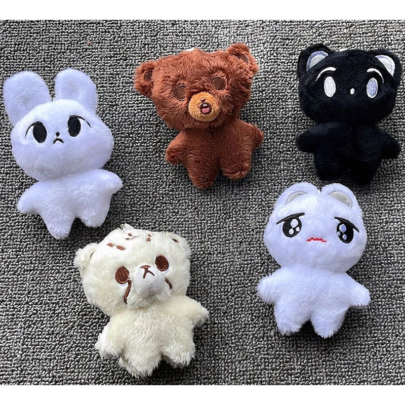 Porte-clés en peluche Kpop Cartoon Cheetah Lee Doyoung Mark Same Q Styles Mini Gomdo Lee Taeyong Porte-clés Porte-clés Pendentifs de sac