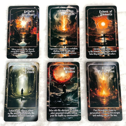 Tarot Cards, Elemental Energies Oracle Deck, with Meaning on the Cards, Clarity Cards, Prophecy Taro