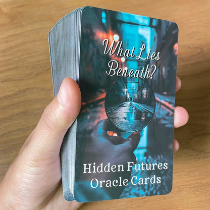 Jeu de tarot Oracle Hidden Futures en boîte Version anglaise 56 cartes Mots-clés Prophète Divination Taro Cartes de clarté