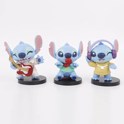 6pcs/set Stitch Fashion PVC Figure Collectible Model Toys for Children 8cm