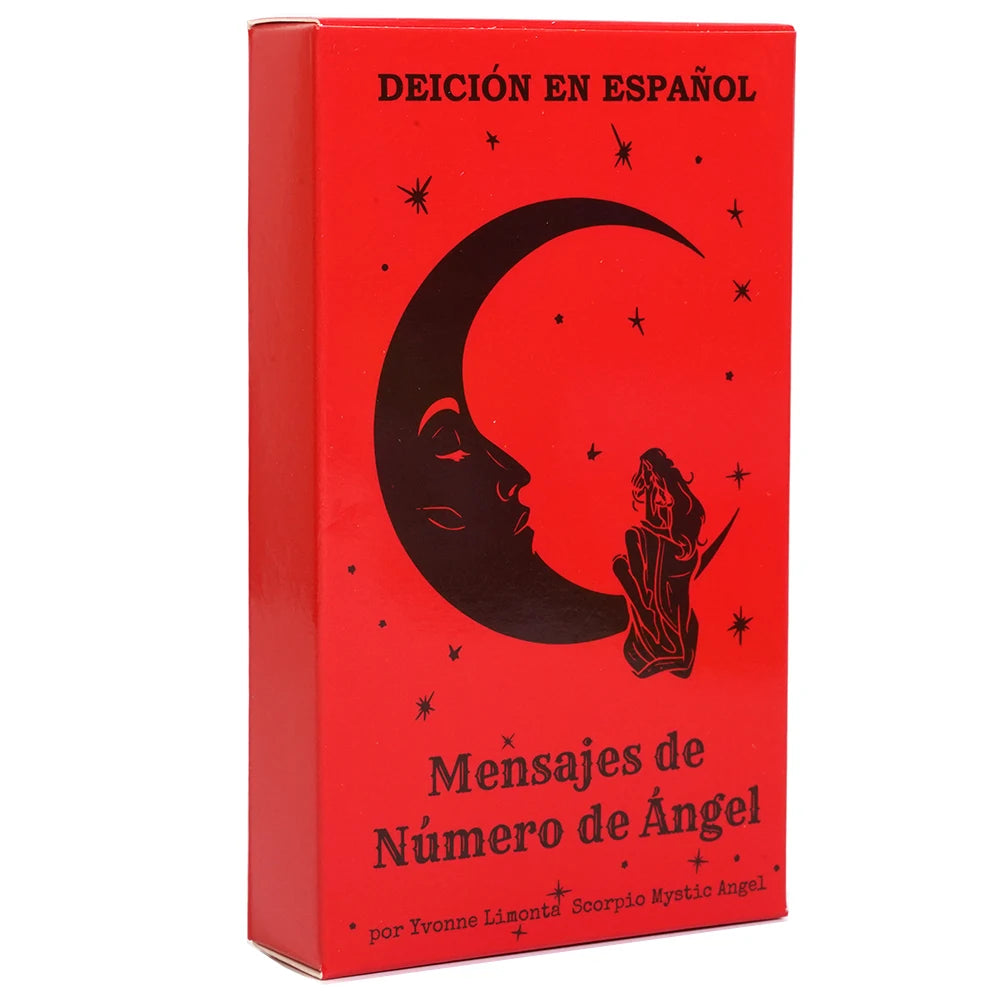 Oráculo en Español, Mensajes de Número de Ángel, 53 Cartas, Números Angelicales Angel Number Messages Tarot Cards Deck Future Te