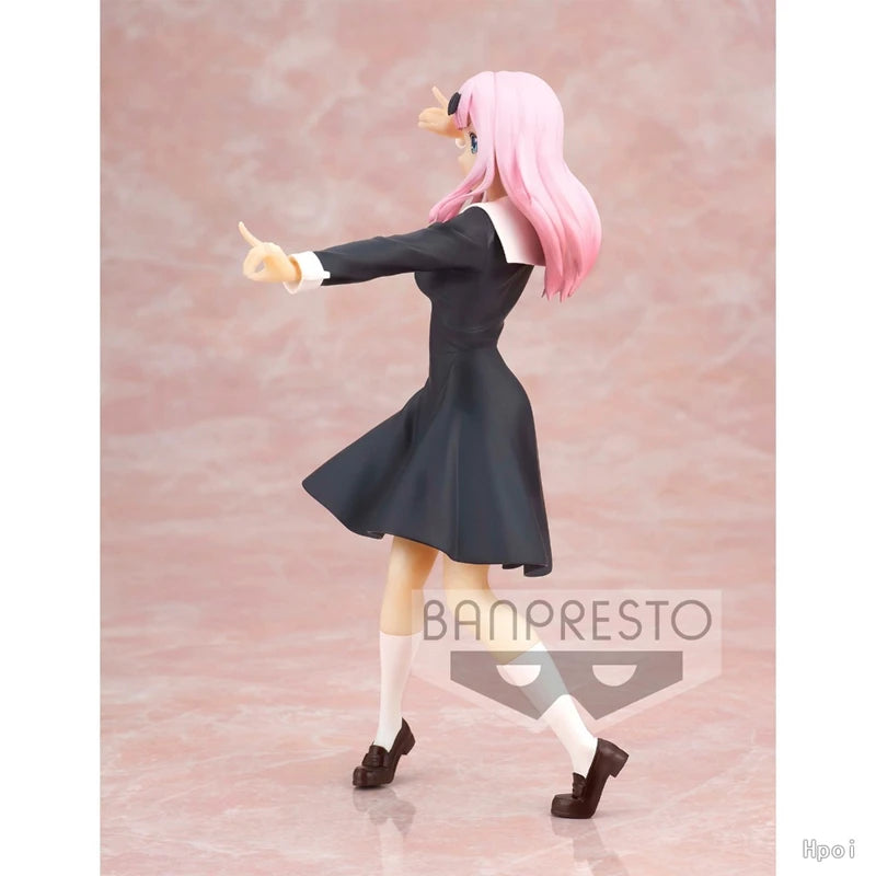 Figurine d'anime Fujiwara Chika de 18 cm Love is War Shinomiya Kaguya Figurines d'action Kawaii Girl Figurine PVC Collection Modèle Poupée Jouet