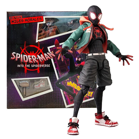 Figurines d'action SV Action Spiderman Miles Morales Collection Sentinel Marvel Spider-Man Into the Spider Verse Figurines Modèle Jouets