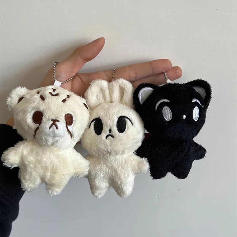 Porte-clés en peluche Kpop Cartoon Cheetah Lee Doyoung Mark Same Q Styles Mini Gomdo Lee Taeyong Porte-clés Porte-clés Pendentifs de sac