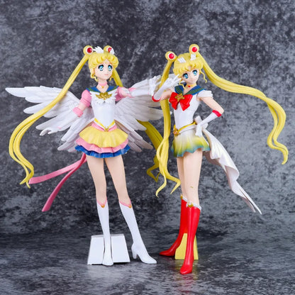 Figurine d'anime Sailor Moon Tsukino Usagi Eternal Tiare PVC Gâteau Ornements Poupée Collection Jouets Tsukino Usagi Action Figurine Modèle