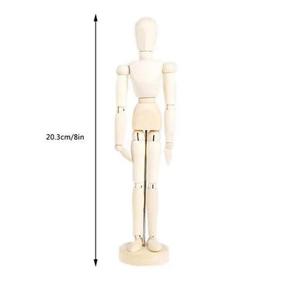 Figura de juguete de madera para hombre, modelo de maniquí con extremidades móviles para artistas, 4,5/5,5/8 pulgadas, para dibujar bocetos, juguetes educativos