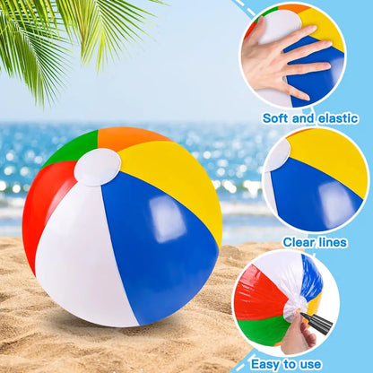 Ballons de plage gonflables 12"/20" avec pompe à air, jeux d'eau pour piscine, jouets pour enfants, fête d'été sur la plage, fournitures de bain, décoration