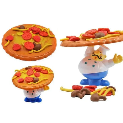 Balancing Pizza Game Tabletop Funny Stacking Topple Pizza Toy Multiplayer Board Game for Family Parties Parent Child Interactive