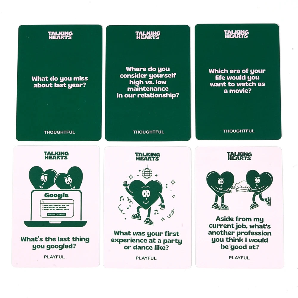 Talking Hearts Conversation Cards Couple Card Game for Date Nights Travel Adventures | Great Valentine's Gift for Couples