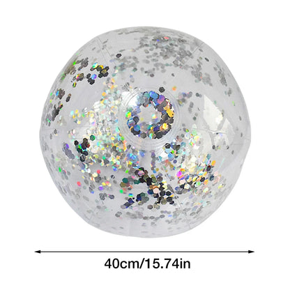 Ballon de plage gonflable à paillettes de 16 pouces, jeu d'eau d'été, balles à paillettes, piscines extérieures, jouets de fête, sports nautiques pour enfants et adultes