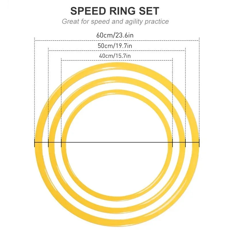 5/12 piezas de anillo de entrenamiento de agilidad duradero, anillo de entrenamiento de agilidad de velocidad de fútbol portátil, equipo de entrenamiento de fútbol deportivo