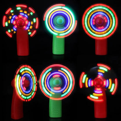 Moulin à vent lumineux à LED, jouet clignotant, ventilateur pour enfant, cadeau, mini ventilateur de refroidissement portatif, lumière LED changeante, accessoires de concert, jouets