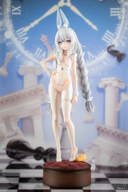 Figura de anime Azur Lane de 26 cm, MNF Le Malin, figura de acción de chica sexy, figura de Malin con cola de caballo doble, modelo coleccionable de PVC, muñeca de juguete