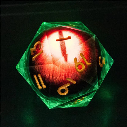 KERWELLSI Beholder Eye Single 33mm D20 Dice, 20 Sided DND D&D Dice for Dungeon and Dragon, Role Playing Dice RPG D and D Dice