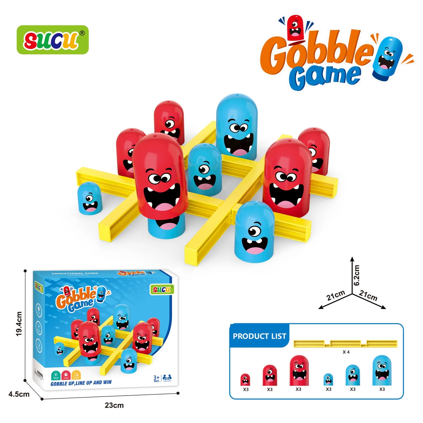 Jeu de société Tic-Tac Toe Puzzle jouets pour fête jeu de famille Compétition interactive parent-enfant cadeaux d'anniversaire pour enfants jeux