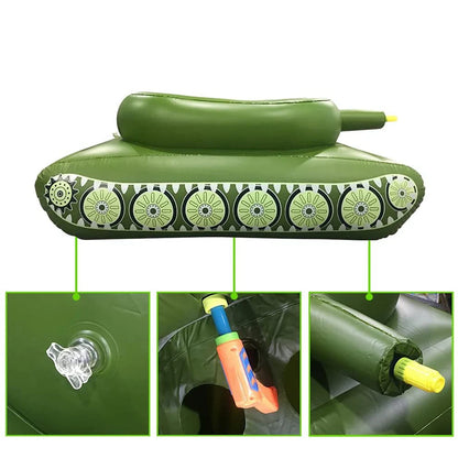 Big Size Summer Giant Tank With Watergun Inflatable Toys Floating Truck Pool Floats Water Spray Beach Party Games Adults Seats