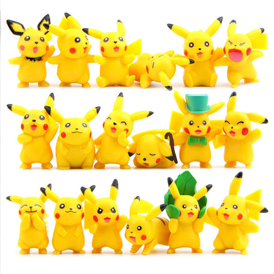 Pokémon Pikachu Lot de 18 figurines d'action en PVC pour enfants