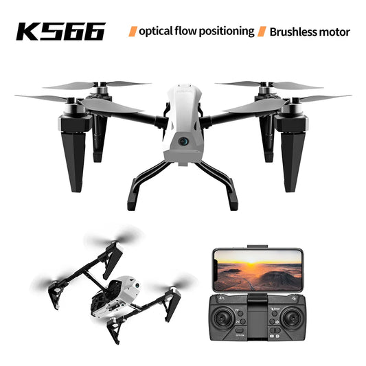 KS66 Alloy aerial drone high-definition camera remote control aircraft toy cross-border brushless optical flow four axis