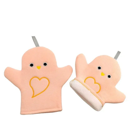 Cartoon Baby Bath Gloves for Children Adults Bath Brushes Washcloth Scrubbing Gloves Body Clean Tool Sponge Bathroom Accessories