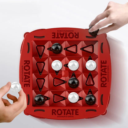 Juego de 4 en raya, juego de mesa educativo de lógica orbital, juego de estrategia rápido para 2 jugadores, tablero de lógica de pista para diversión familiar, juguetes de fiesta