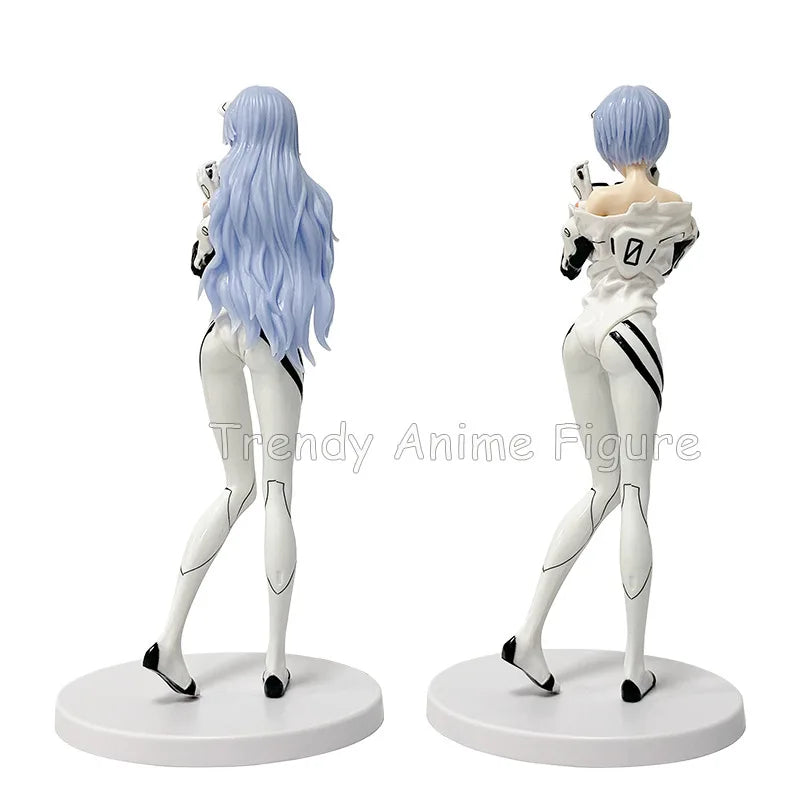 Figura de acción de 22 cm de NEON GENESIS EVANGELION, Eva Ayanami, Rei Asuka, juguetes de PVC, colección de anime, modelo de adornos de escritorio, regalos para niños