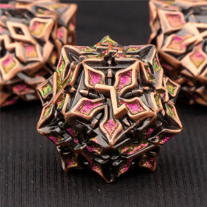 OUKELANWO DND Metal Dice Set D&amp;D, dés de jeu de rôle polyédriques Dungeon et Dragon, dés de jeu RPG D et D D20 D12 D10 D8 D6 D4