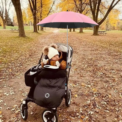 Parasol de poussette portable pour bébé, parapluie universel étanche avec pince réglable à 360 degrés pour chariot, vélo, fauteuil roulant