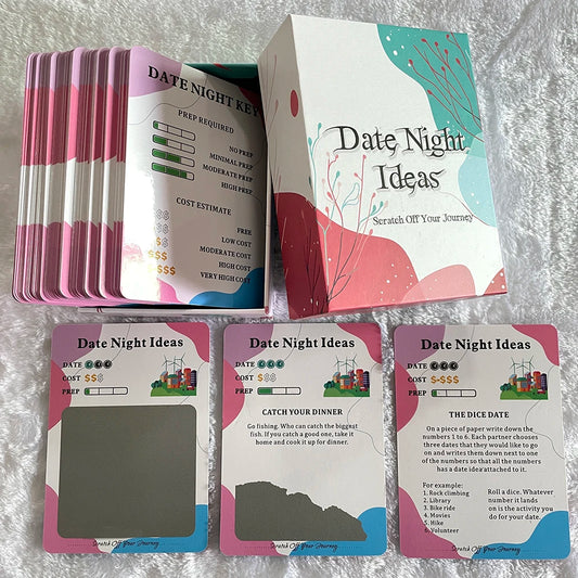 Idées de soirée en amoureux, jeu de société sur l'amour, 80 cartes créatives, pour les couples, la romance et le plaisir en famille, ensemble de jeux multi-occasions