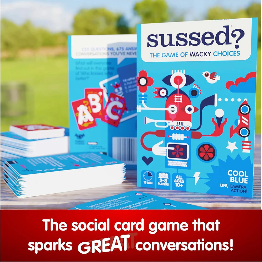 SUSSED The Game of Wacky Choices Social Card Games Great Travel Conversation Starter