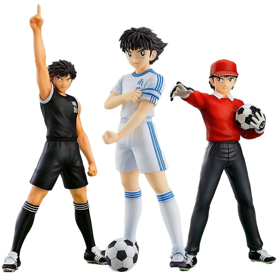 Figurine de dessin animé Captain Tsubasa, 18cm, Ozora Tsubasa, figurines d'action Hyuuga Kojirou/Wakabayashi Genzou, Collection de figurines, jouets modèles