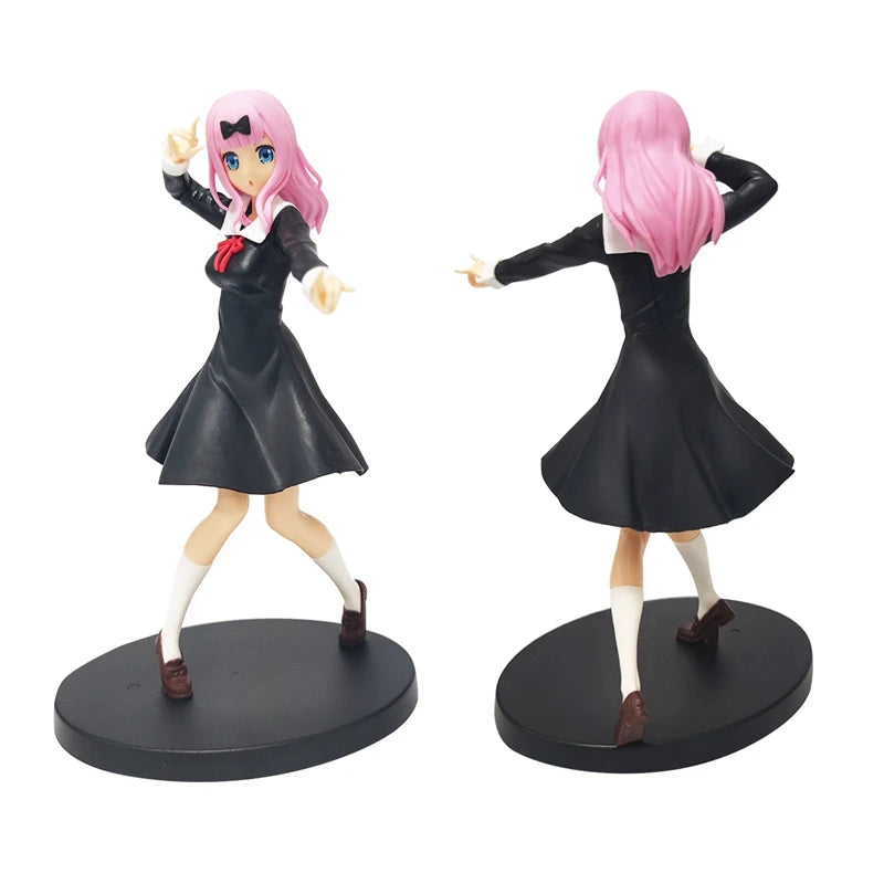 Figurine d'anime Fujiwara Chika de 18 cm Love is War Shinomiya Kaguya Figurines d'action Kawaii Girl Figurine PVC Collection Modèle Poupée Jouet